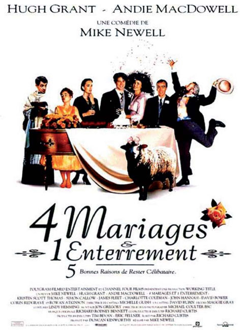 affiche quatre mariages et un enterrement